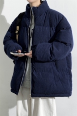 冬上新青少年加棉加厚棉服潮纯色清新立领棉衣外套男女6223-P100，男装棉衣，电商A441-1