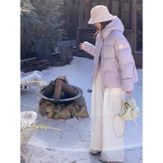 短款泡芙羽绒服女冬季小个子2025年新款超好看加厚保暖棉服连帽，男装羽绒服，星座506A
