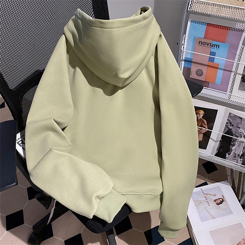 5731-P62新款纯棉华棉复合加绒拉链开衫连帽卫衣外套,女装短外套,星座617A-2