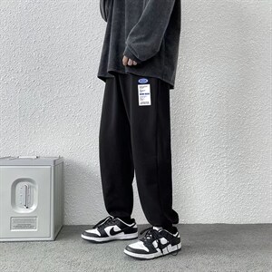 运动裤男春秋季ins港风宽松大码裤KF21P25图片