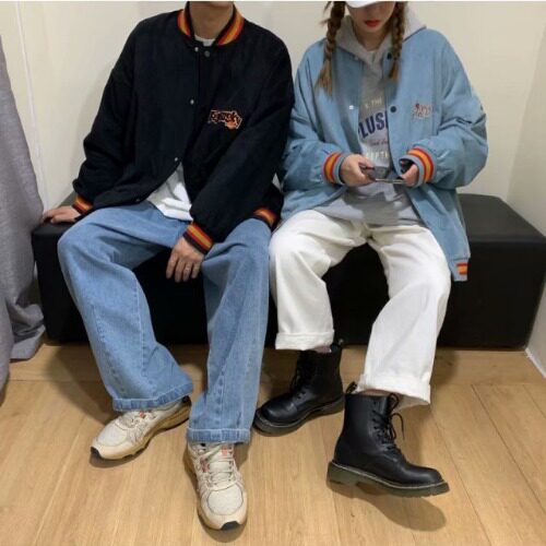 灯芯绒刺绣棒球服男潮ins美式单排扣情侣宽松夹克vintage春秋外套,男装夹克,星座1210-1