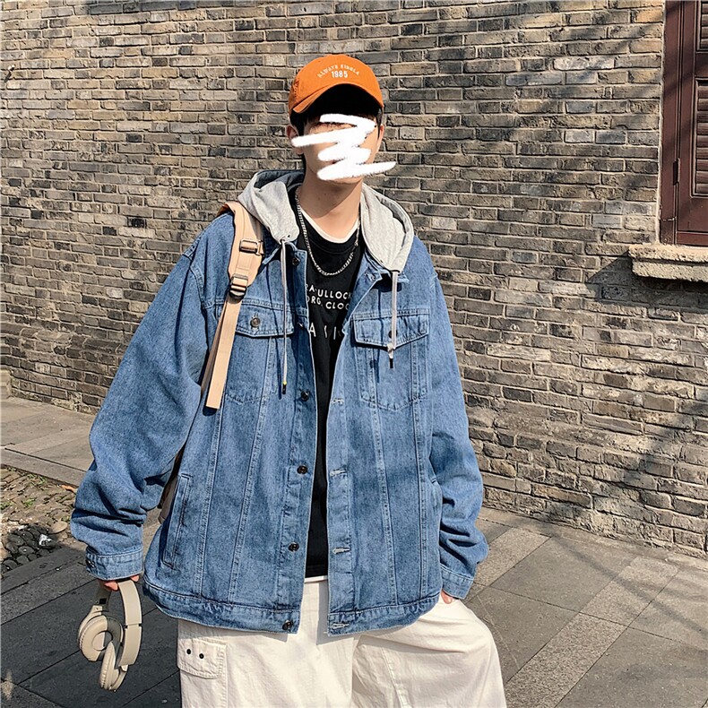 jk669-p80-限价108现货连帽可脱卸港风大码牛仔ins外套cityboy,女装短外套,星座116
