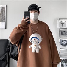 圆领卫衣男大码加厚加绒长袖t恤男S6233-P28加绒款-P33，男装卫衣，电商A040