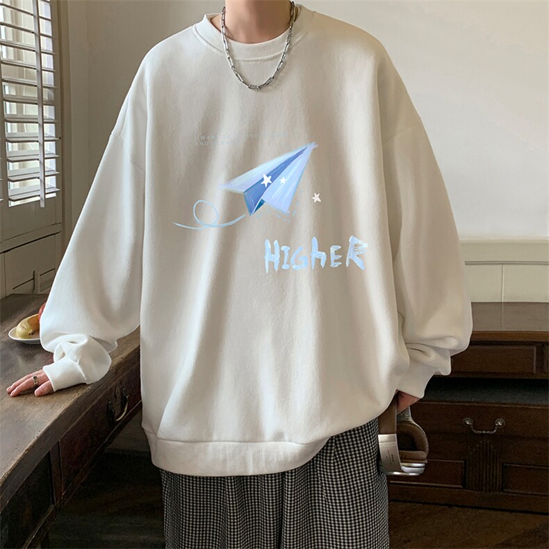 圆领卫衣男大码加厚加绒长袖t恤男S6270-P28加绒款-P33,男装卫衣,电商A040