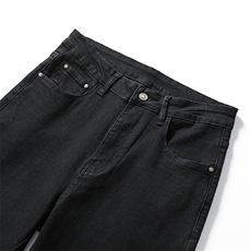 美式vibe风裤子ins高街潮痞帅黑色弹力直筒牛仔裤男KN88P55，男装牛仔裤，电商D325