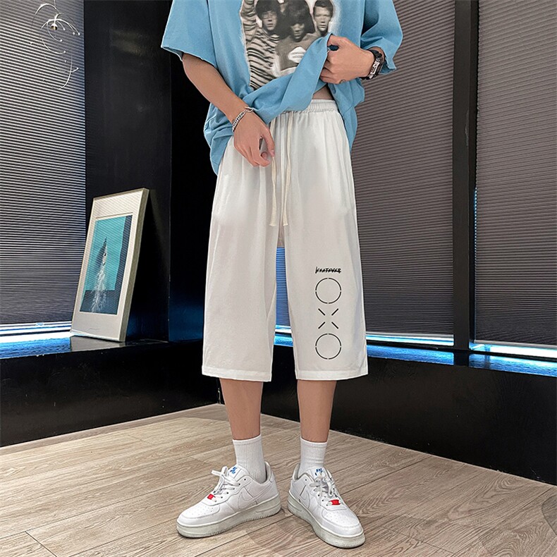 冰丝七分裤男大码速干短裤男五分裤 车景风格 QK72398-P25图片