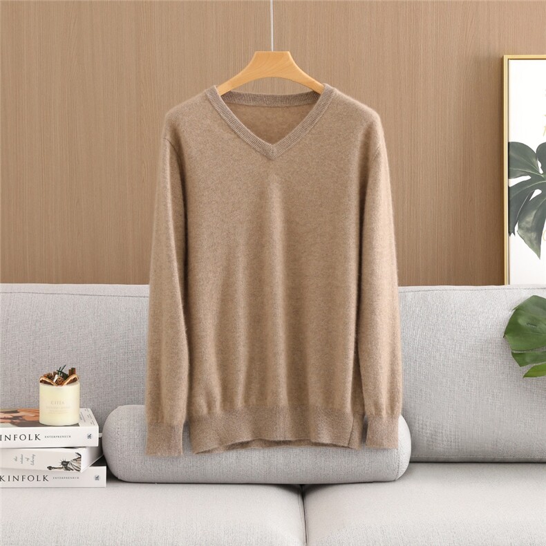 2025年秋季青春流行长袖男士V领时尚百搭，男装羊绒套衫，纳驰羊绒