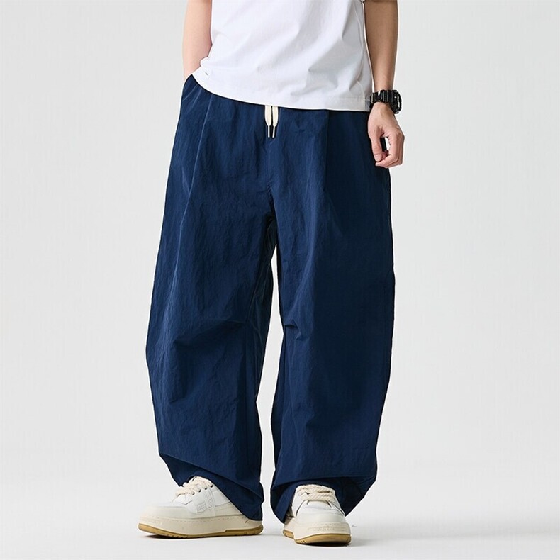 夏季大码日系港风哈伦休闲宽松直筒工装裤伞兵薄美式潮K301/P55,男装休闲裤,钱塘713