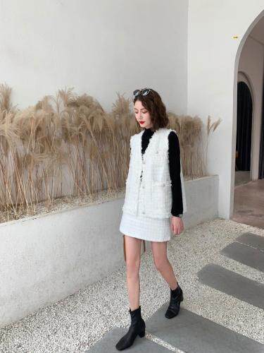 早秋小香风马甲套装，女装马夹，QY2