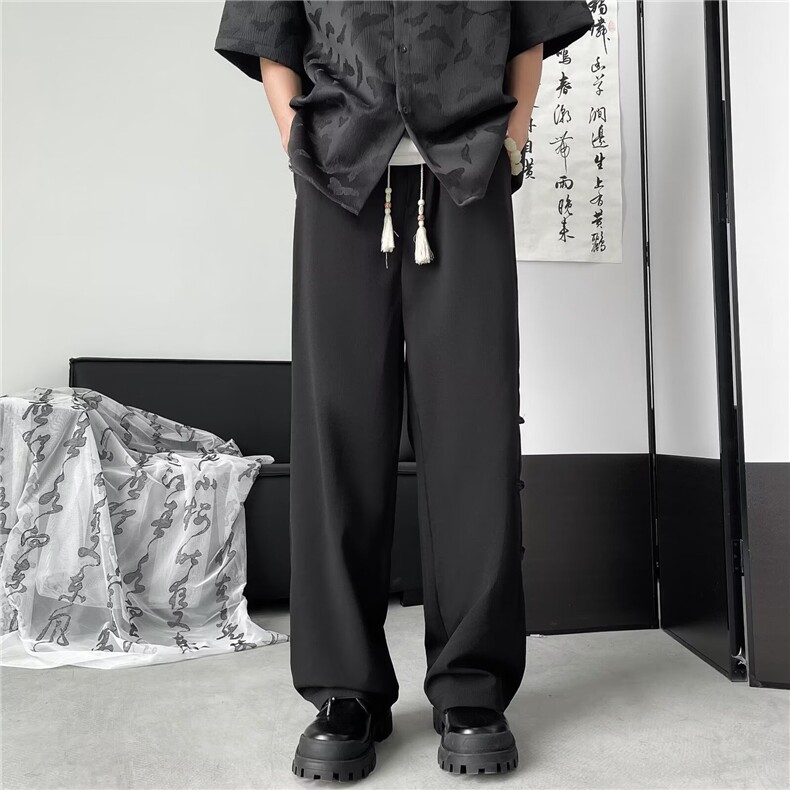 新中式2024年夏季新款休闲裤男AB3P35,男装休闲裤,星座1116-2