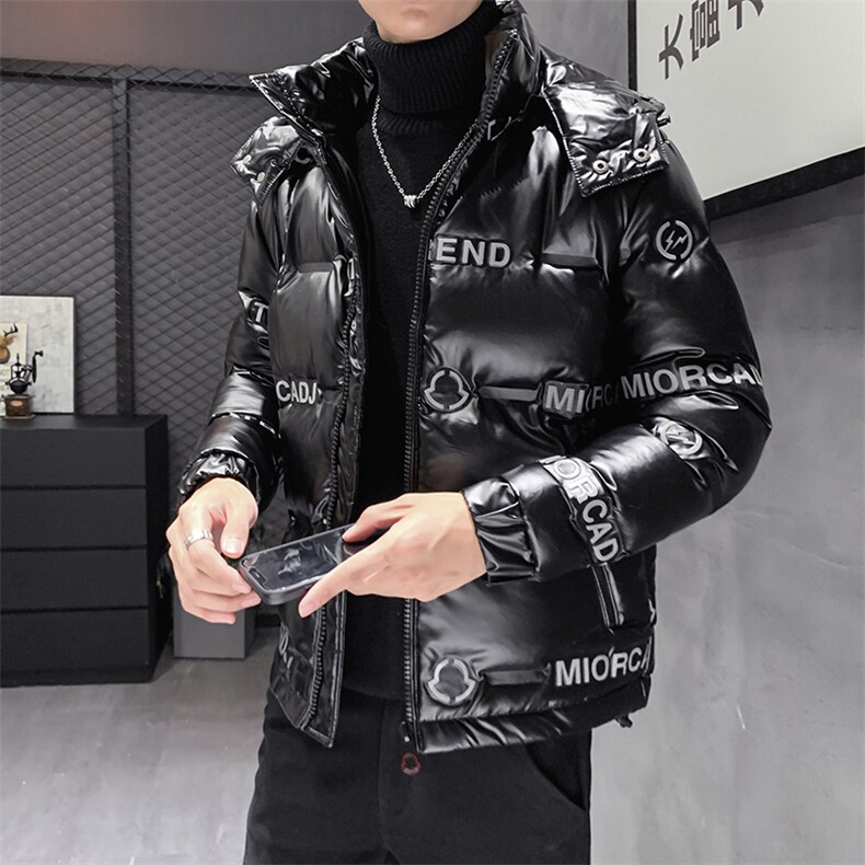 冬季新款大码加厚连帽压花短款潮牌情侣时尚羽绒服,男装羽绒服,星座301D-5(原星座1415）