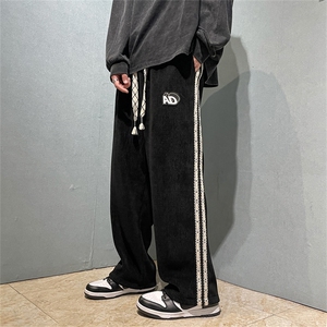 特P35 春秋款织带秋款长裤子美式拖地裤直筒休闲裤宽松设计K2211图片