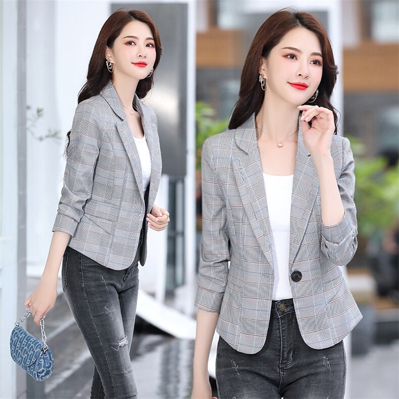 2021春秋季新款优雅气质下摆褶皱款小西装，女装西装，阿菲诺依