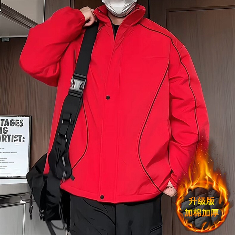 MY118J/P85棉衣男冬季加棉加厚宽松大码百搭潮保暖棉袄外套棉服,男装棉衣,电商基地A050