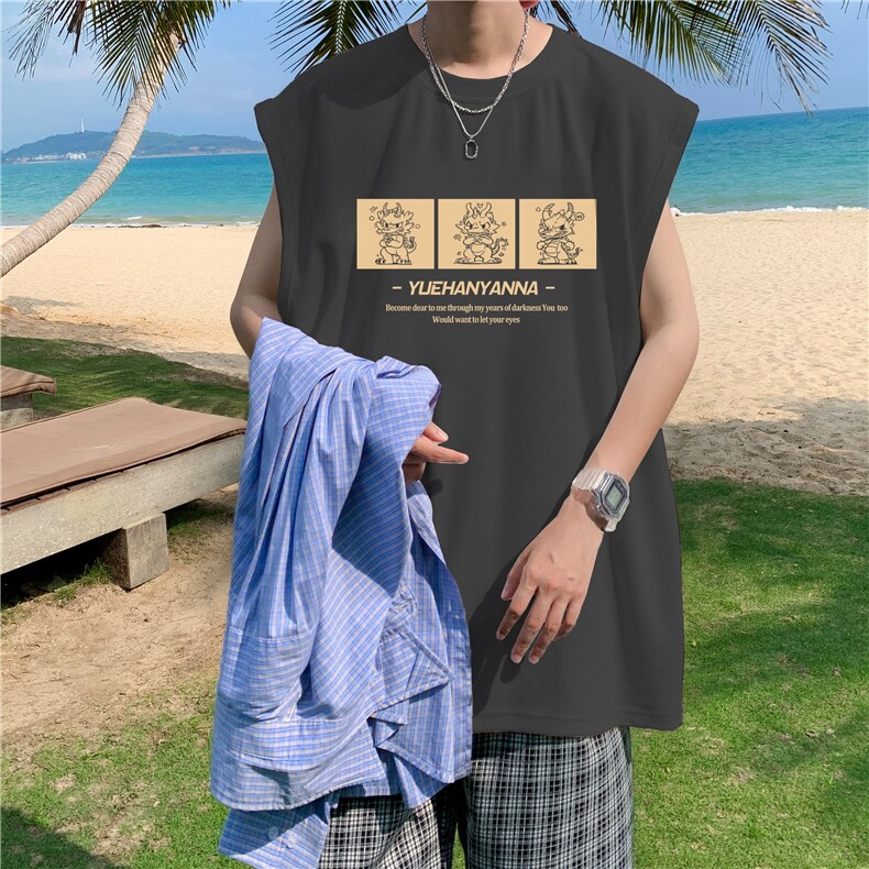 量大图低自动【有货】纯棉背心HD019-1-BX2561-P20,男装背心/马甲,电商019-1