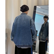 2024秋男高街潮牌港风工装牛仔宽松休闲百搭翻领M2348-P95，男装工装外套，星座1109-3