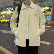 简约原宿风翻领夹克男女oversize休闲百搭外套JK669，男装夹克，星座1116A-1（原606A）