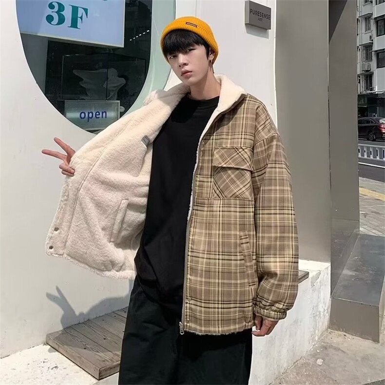 双面穿毛毛棉衣男韩版潮流美式帅气2024冬季新款M9902-P83,男装夹克,星座1109-3