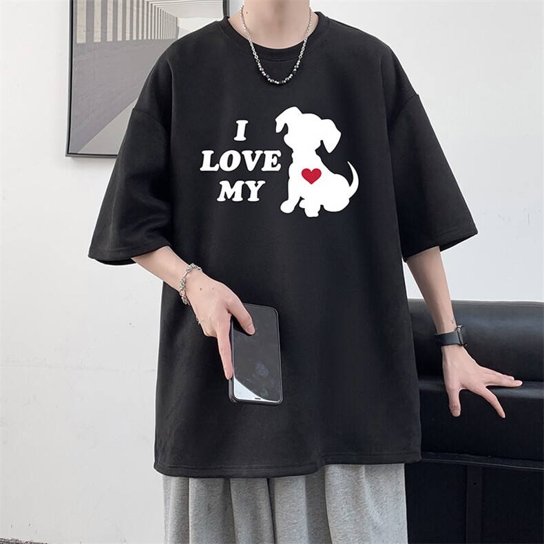 麂皮绒短袖t恤男大码半袖男 JD82448-P25图片