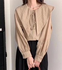 【秋款新品】个性设计少女领小衫，其它，TWO LAPS