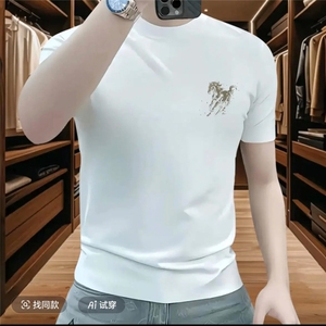 1506-1/TDX70541/P32男士印花纯棉短袖T恤时尚百搭休闲高品质潮牌图片