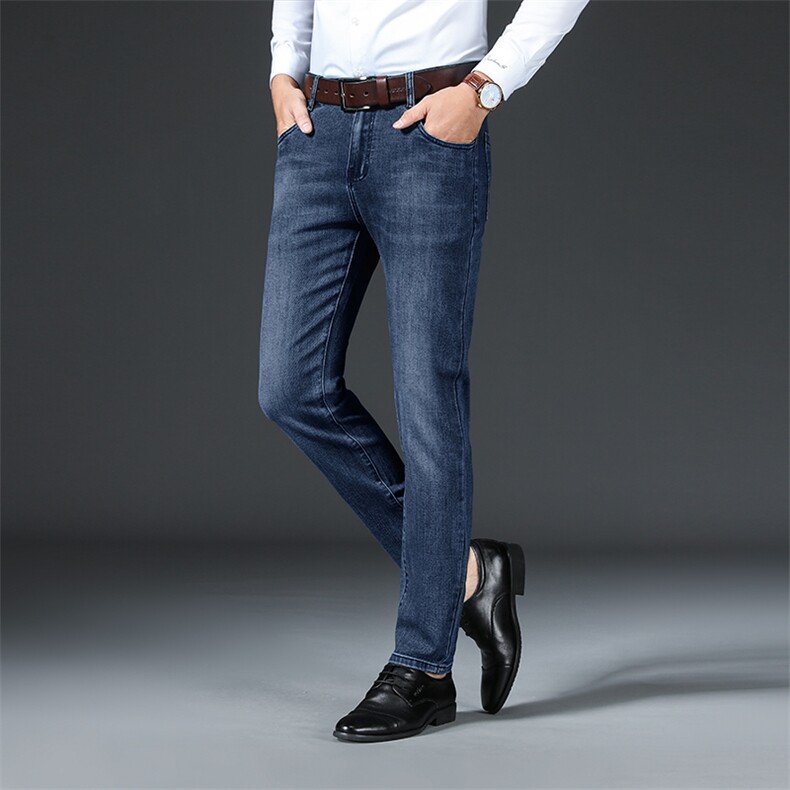 Z6099钱塘2020-2秋季新款时尚休闲商务薄款中年男士牛仔裤P72,男装牛仔裤,钱塘207-2