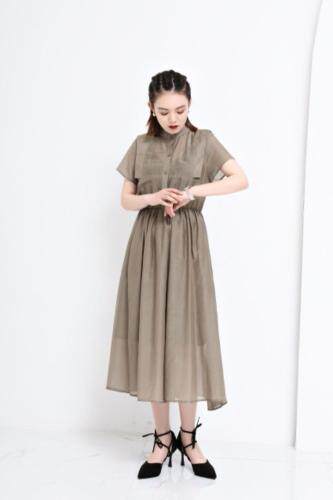 丝绵连衣裙大，女装连衣裙，E·呀