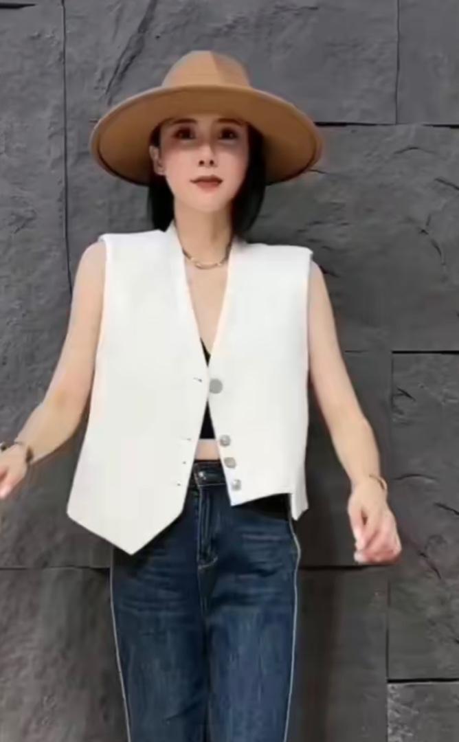 2022秋季新款时尚休闲潮流百搭纯色马甲,女装马甲,L·H·X