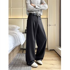 2026春夏新款男女款高级感新面料垂感休闲直筒西装裤6616-特P35，男装西服套装，电商C305A