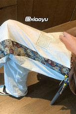XZ616早秋季新款风小熊拼接刺绣休闲裤TY893M-5XL特P25控48，男装休闲裤，星座512A（原616）