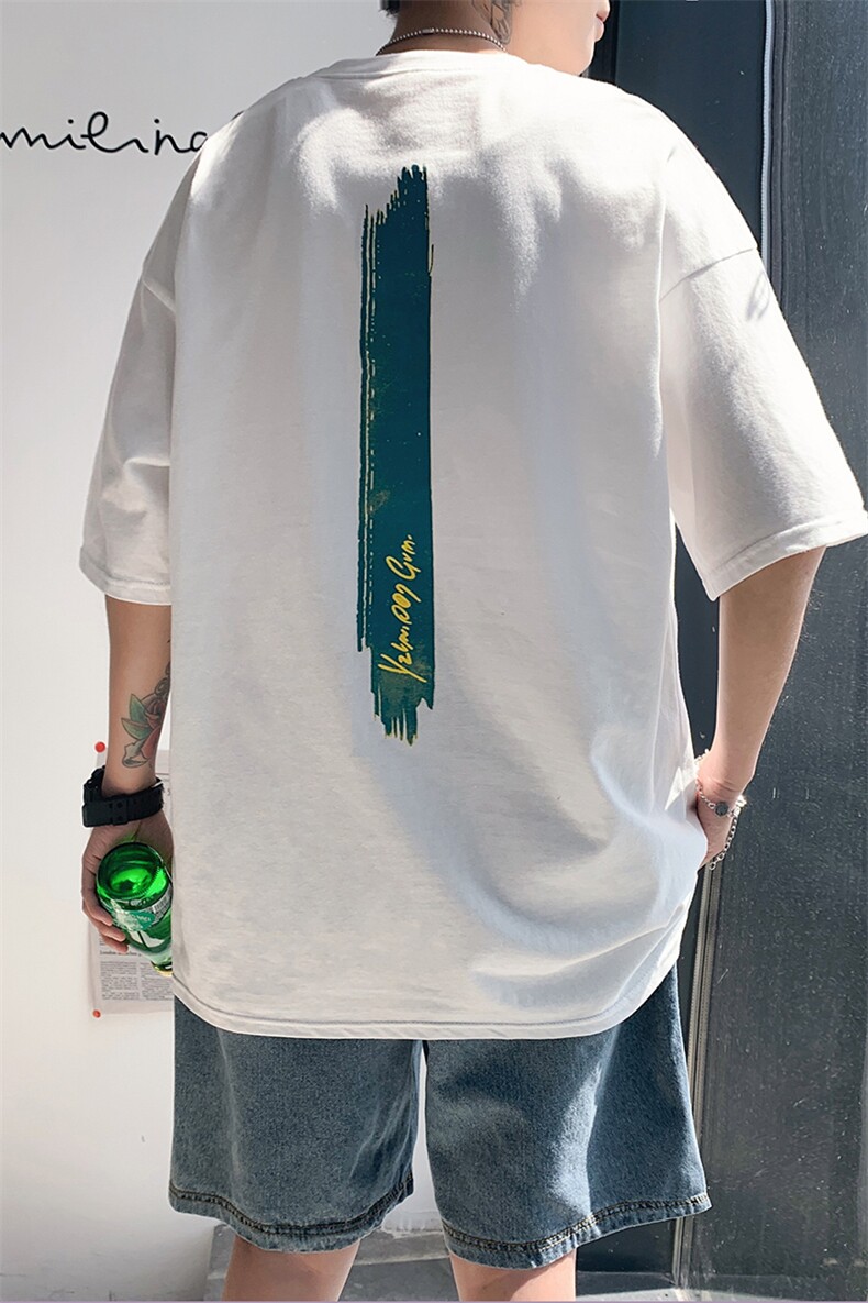 1图案已注册港风休闲情侣潮大码M-5XL风短袖T恤7036F20控38,男装T恤,星座226-2