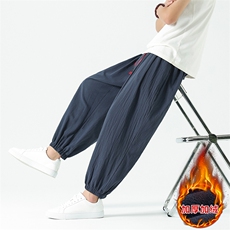 冬季加绒加厚禅修居士服僧侣灯笼裤风亚麻裤休闲长裤TP35，男装卫衣，星座225-1