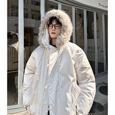 重磅简约连帽棉服男宽松冬季加厚外套A071-5021-P128，男装棉衣，电商A071
