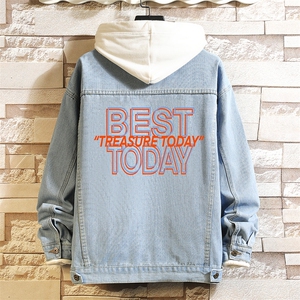 牛仔夹克男大码牛仔外套男茄克 NJ77181-P60加绒款-P75图片