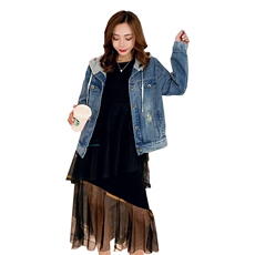 2021年春季时尚潮流舒适简约个性纯色牛仔外套，女装牛仔外套，钱塘布衣