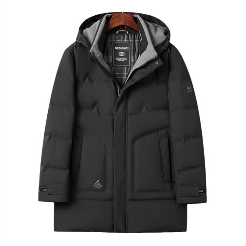 中老年羽绒服男中长款爸爸冬装休闲外套中年男士QLMF8239-P305图片