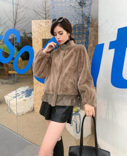 现货皮毛一体欧貂，女装，有声有色