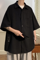 美式复古短袖衬衫男士夏季衬衣7381-P42，男装衬衫，电商B380（原B361）
