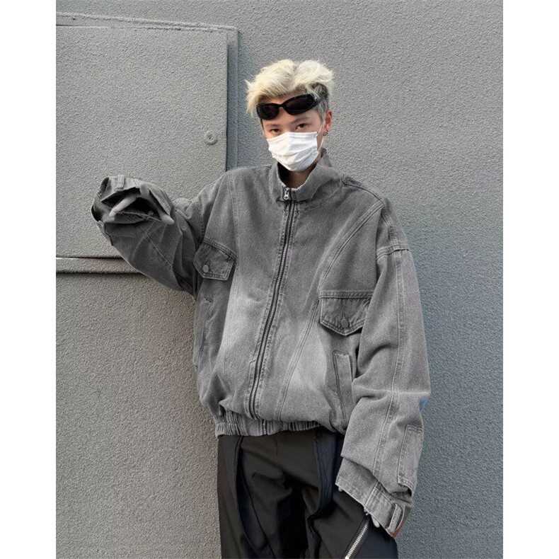 牛仔外套男士韩版潮流高街帅气百搭宽松2025春季ins夹克W6089-P77,男装夹克,星座412-2