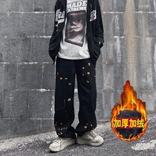高街潮牌ins裤子男泼墨星星牛仔裤N091P48常规38,男装牛仔裤,星座1116-2