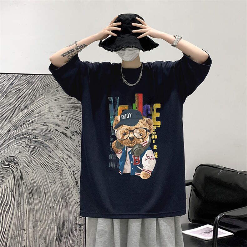 Q11211-P30春夏季七分袖t恤男大码五分袖男短袖中袖大皂风,男装T恤,电商A040