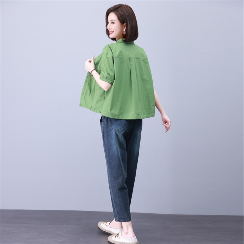 时尚宽松水洗牛仔套装女夏季新款休闲显瘦两件套气质百搭潮流,女装套装/套裙,叶笙衣