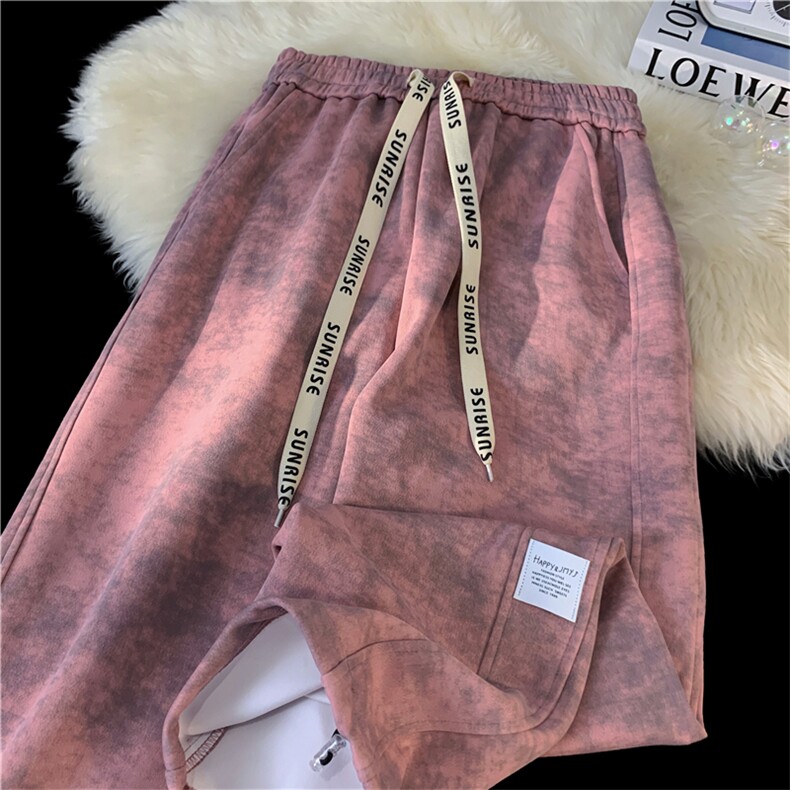 904-2-XKZ345-P45控68新款卫裤男女中性直筒休闲裤宽松脏脏布,男装休闲裤,星座904-2