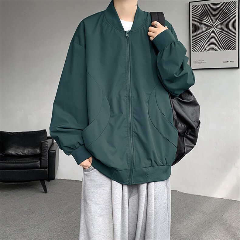 M-8XL春季棒球服外套男大码立领飞行员夹克潮牌休闲衣服JK001P65,男装夹克,电商B312