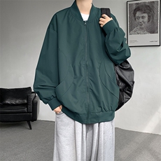 M-8XL春季棒球服外套男大码立领飞行员夹克潮牌休闲衣服JK001P65，男装夹克，电商B312
