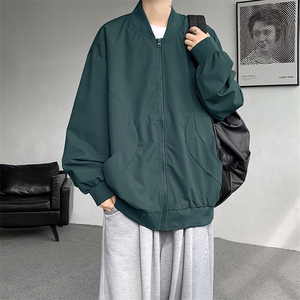 M-8XL春季棒球服外套男大码立领飞行员夹克潮牌休闲衣服JK001P65图片