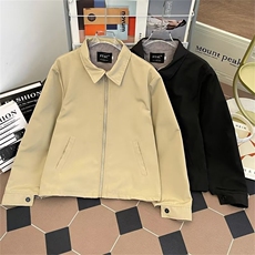 男士商务休闲纯色简约翻领宽松休闲夹克外套男潮2091P68，男装夹克，星座410-2