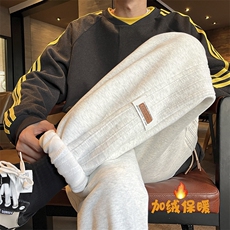 加绒加厚休闲束脚运动卫裤KK380P55控78，男装休闲裤，星座712