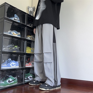 ！ 815A-MK98522-P45特 美式三条杠折痕休闲裤直筒运动裤男图片