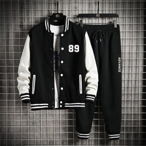 2025秋季新款棒球服卫衣套装运动班服潮XZ102A-4-8674-P95图片